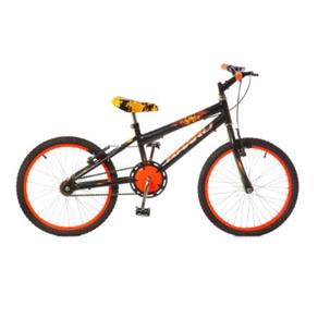 Bicicleta Infantil Aro 20 Rharu Tech Preta C/ Laranja