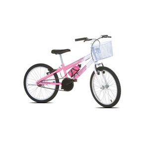 Bicicleta Infantil Aro 20 Sport Bike Thunder Rosa e Branca