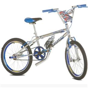 Bicicleta Infantil Aro 20 Sport Bike Top Cross Cromada Azul