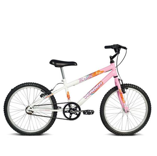 Bicicleta Infantil Aro 20 Verden Bikes Brave - Rosa e Branca