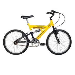 Bicicleta Infantil Aro 20 Verden Eagle com Suspensão Traseira - Amarela/Preta
