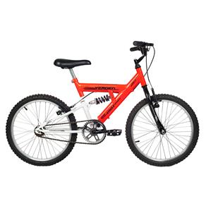 Bicicleta Infantil Aro 20 Verden Eagle com Suspensão Traseira - Laranja/Branca