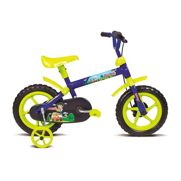 Bicicleta Infantil Aro 12 Jack Azul e Verde Limão 10445 - Verden