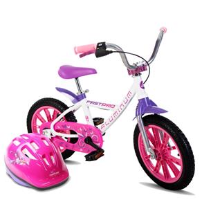 Bicicleta Infantil Aro 14 FirstPro Feminina C/ Capacete - Alumínio Nathor