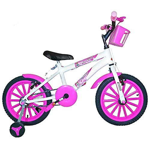 Bicicleta Infantil Aro 16 Branca Kit Pink Promocional