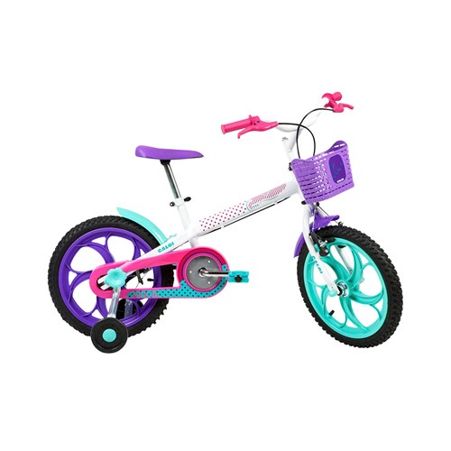 Bicicleta Infantil Aro 16 Caloi Ceci Branca