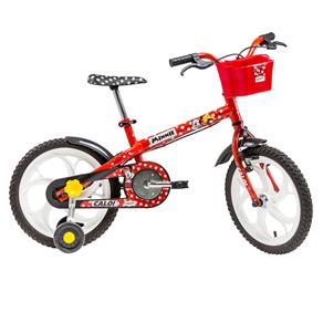 Bicicleta Infantil Aro 16 Caloi Minnie - Vermelha