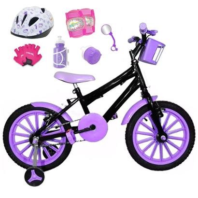 Bicicleta Infantil Aro 16 com Capacete e Kit Proteção