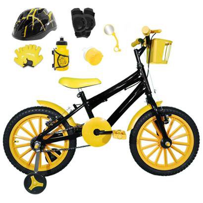 Bicicleta Infantil Aro 16 com Capacete e Kit Proteção