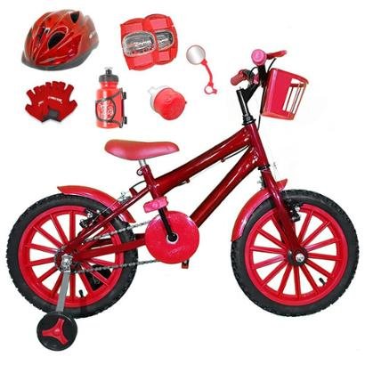 Bicicleta Infantil Aro 16 com Capacete e Kit Proteção