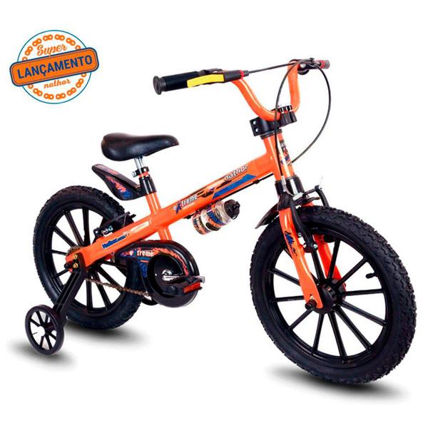 Bicicleta Infantil Aro 16 - Extreme - Menino - Laranja - Nathor