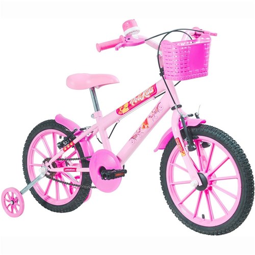 Bicicleta Infantil Aro 16 Feminina Rosa - Polimet