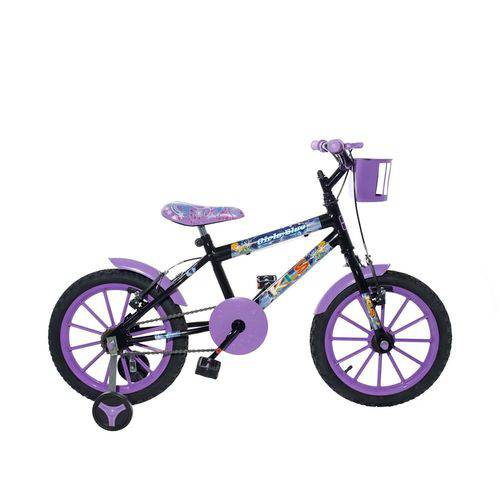 Bicicleta Infantil Aro 16 Girls Kls Rodas em Nylon Freios V-brake