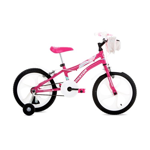 Bicicleta Infantil Aro 16 Houston Tina com Bolsa - Rosa