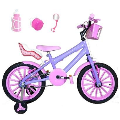 Bicicleta Infantil Aro 16 Kit C/ Cadeirinha para Boneca