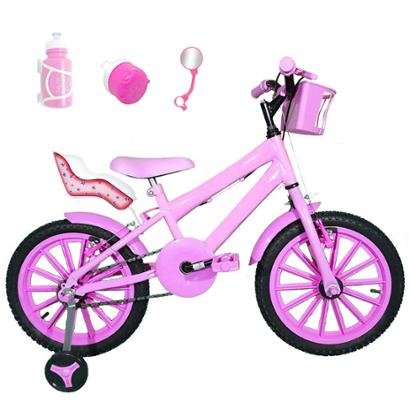 Bicicleta Infantil Aro 16 Kit C/ Cadeirinha para Boneca