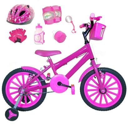 Bicicleta Infantil Aro 16 Kit C/ Capacete e Kit Proteção