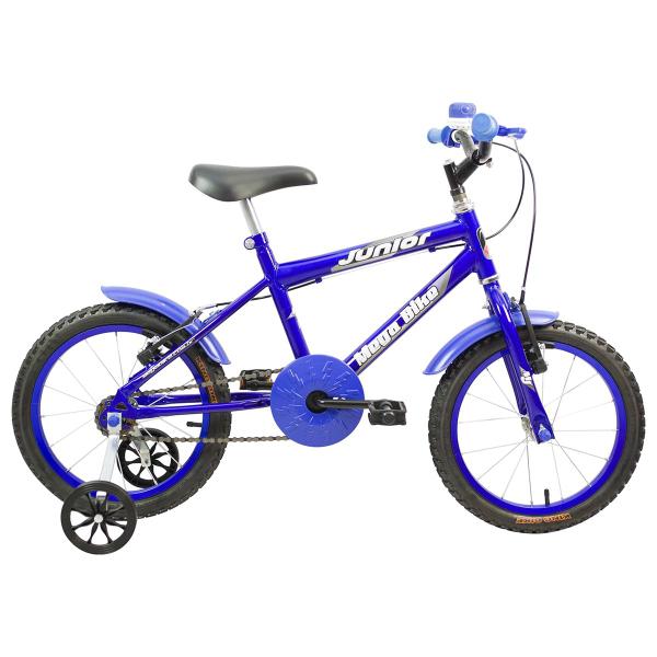 Bicicleta Infantil Aro 16 Mega Bike Junior com Buzina Azul