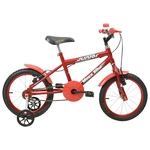 Bicicleta Infantil Aro 16 Mega Bike Junior Com Buzina Vermelha