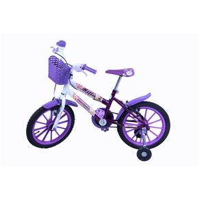 Bicicleta Infantil Aro 16 Milla com Cestinha, Cor Violeta - Dalannio Bike
