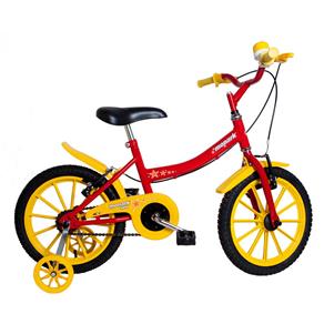 Bicicleta Infantil Aro 16 Monark Kids 53097-4 - Vermelha/Amarela