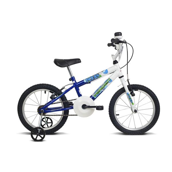 Bicicleta Infantil Aro 16 Ocean Branco e Azul Verden Bikes