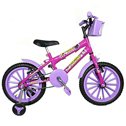 Bicicleta Infantil Aro 16 Pink Kit Roxo Promocional