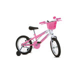 Bicicleta Infantil Aro 16 Sport Bike Thunder Branca e Rosa