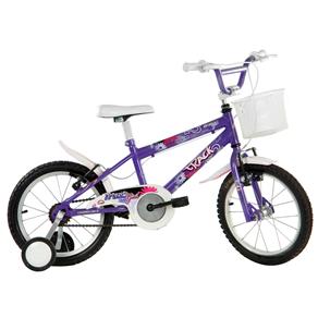 Bicicleta Infantil Aro 16 Track Bikes Track Girl com Capacete - Lilás Metálico