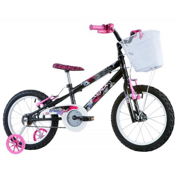 Bicicleta Infantil Aro 16 Track Bikes Track Girl Preta/Rosa