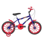 Bicicleta Infantil Aro 16 Ultra Bikes Azul E Vermelha Com Rodinhas