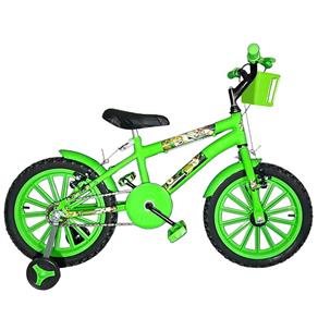 Bicicleta Infantil Aro 16 Verde Claro Kit Verde