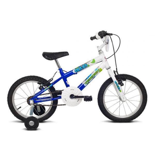 Bicicleta Infantil Aro 16 Verden Bikes Ocean - Azul e Branca