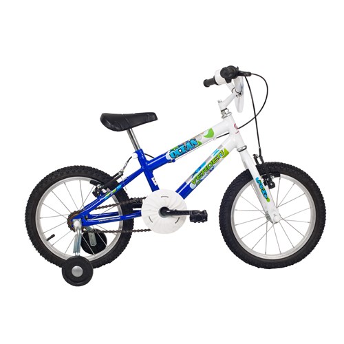 Bicicleta Infantil Aro 16 Verden Bikes Ocean Branco e Azul