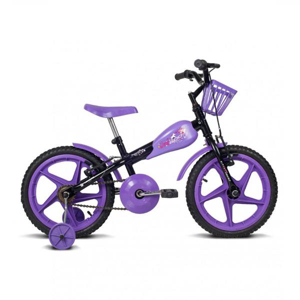 Bicicleta Infantil Aro 16 Verden Bikes VR 600 - Lilás e Preta