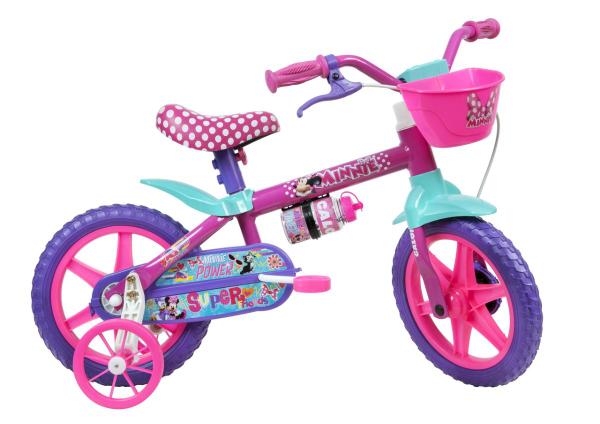 Bicicleta Infantil Caloi Minnie Aro 12 Rosa