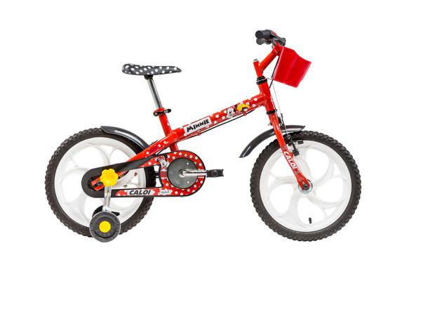 Bicicleta Infantil Caloi Minnie Aro 16 Vermelha