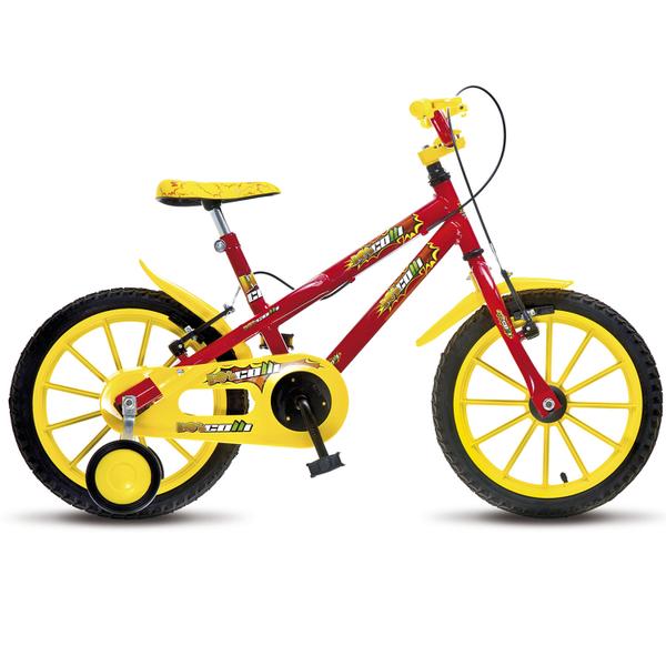 Bicicleta Infantil Colli Aro 16 MTB Hot 102/19 Vermelha com Rodas de Apoio - Colli