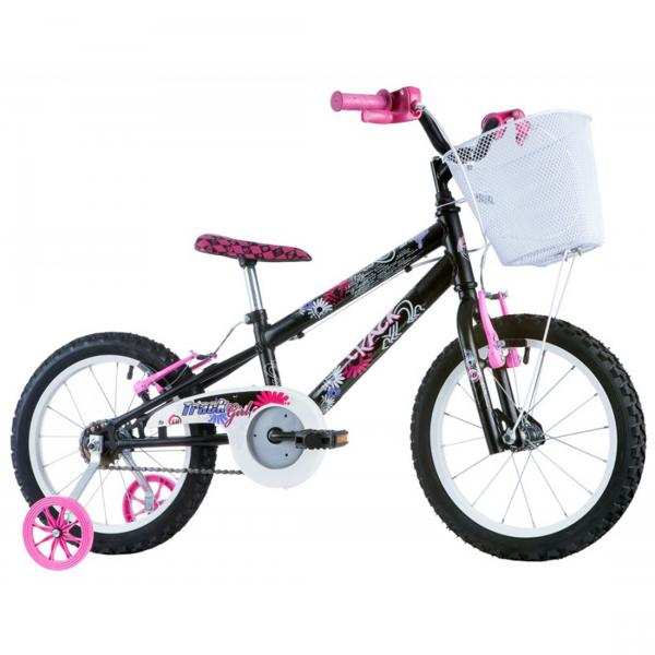 Bicicleta Infantil Feminina Track Girl Aro 16 Preto/Pinky - Track Bikes - Track Bikes