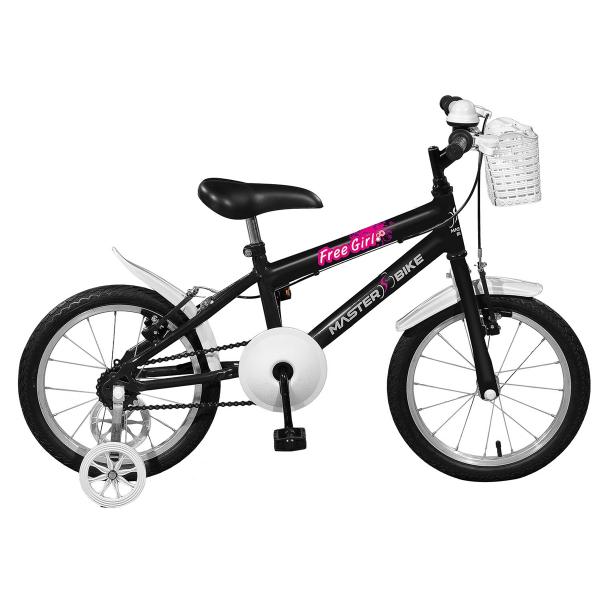 Bicicleta Infantil Free Girl Aro 16 Preta Master Bike