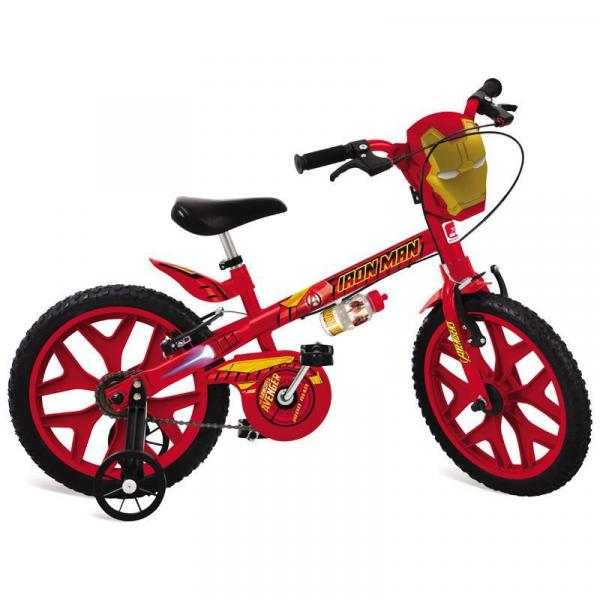 Bicicleta Infantil Homem de Ferro Vermelha 2409 Bandeirantes
