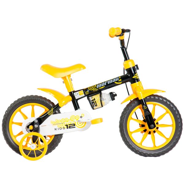 Bicicleta Infantil Kids Aro 12 Amarelo/Preto - Mormaii - Mormaii