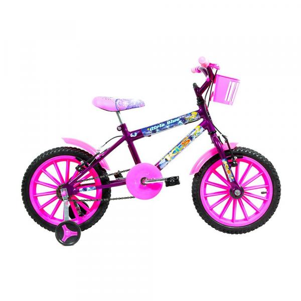 Bicicleta Infantil Kls Blue Girls Aro 16 Rodas de Nylon