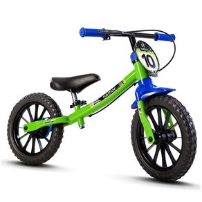 Bicicleta Infantil Masculina com Aro 12 Balance Nathor - Selecione=Verde/Azul