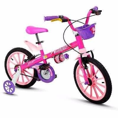 Bicicleta Infantil Menina Aro 16 Top Candy Nathor