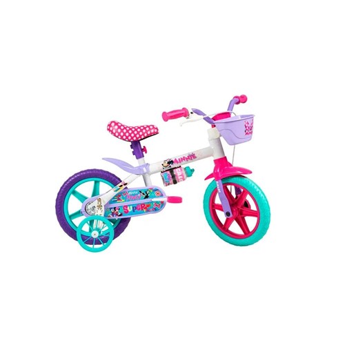 Bicicleta Infantil Minnie Aro 12 Branca - Caloi - Kanui