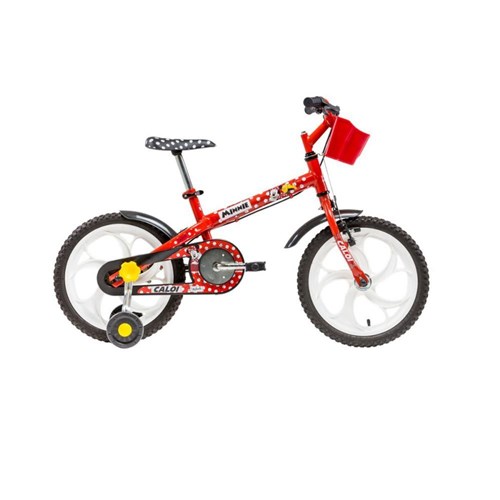 Bicicleta Infantil Minnie Aro 16 Vermelha Caloi