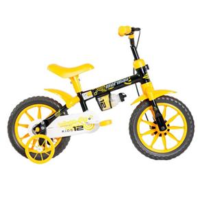 Bicicleta Infantil Mormaii Aro 12 Kids - Preto/Amarelo