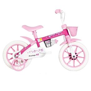 Bicicleta Infantil Mormaii Aro 12 Penélope - Rosa/Branco
