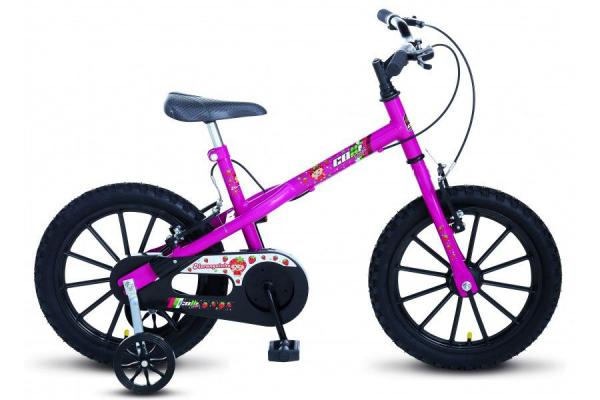 Bicicleta Infantil MTB Aro 16 Pink Preto Colli
